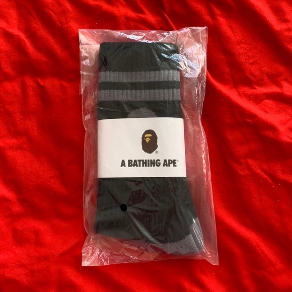 Bape Other - Black BAPE College Socks